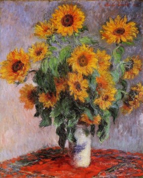  flores - Ramo de Girasoles Claude Monet Flores Impresionismo
